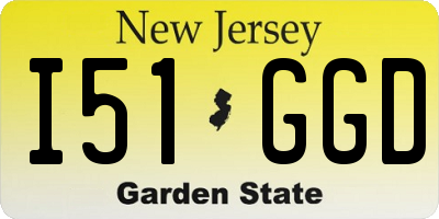 NJ license plate I51GGD