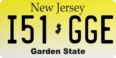 NJ license plate I51GGE