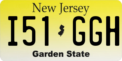 NJ license plate I51GGH