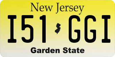 NJ license plate I51GGI