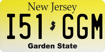 NJ license plate I51GGM