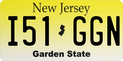 NJ license plate I51GGN