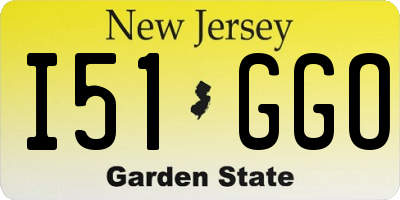 NJ license plate I51GGO
