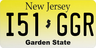 NJ license plate I51GGR