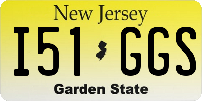 NJ license plate I51GGS