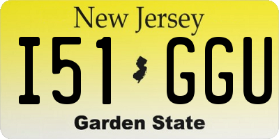 NJ license plate I51GGU
