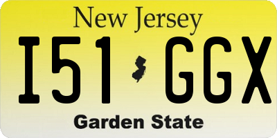 NJ license plate I51GGX