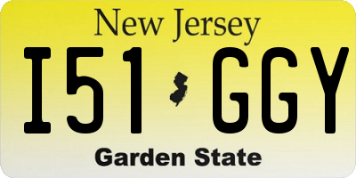 NJ license plate I51GGY
