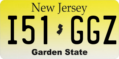 NJ license plate I51GGZ