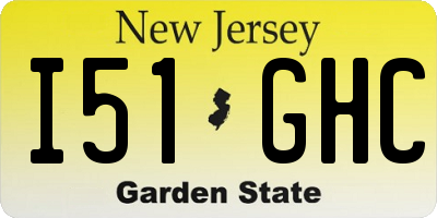 NJ license plate I51GHC