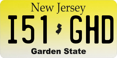 NJ license plate I51GHD