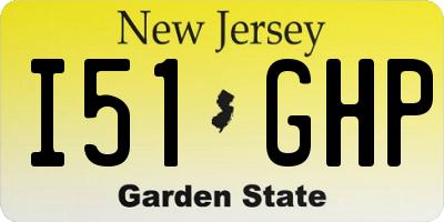 NJ license plate I51GHP