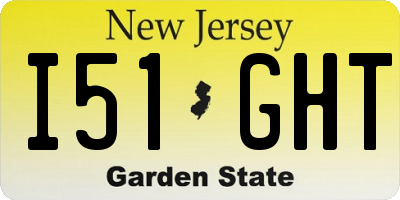 NJ license plate I51GHT