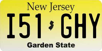 NJ license plate I51GHY