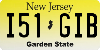 NJ license plate I51GIB