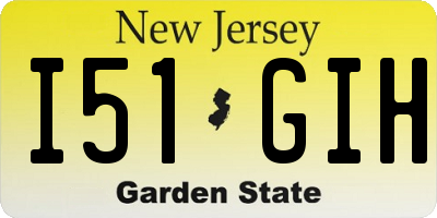 NJ license plate I51GIH