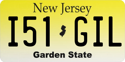NJ license plate I51GIL