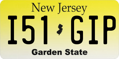 NJ license plate I51GIP