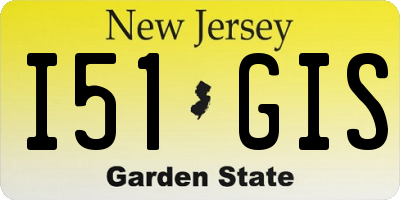 NJ license plate I51GIS