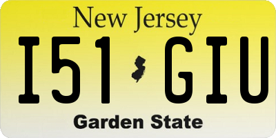 NJ license plate I51GIU