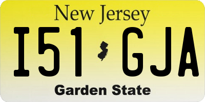 NJ license plate I51GJA
