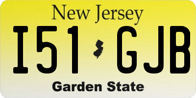 NJ license plate I51GJB