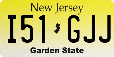 NJ license plate I51GJJ