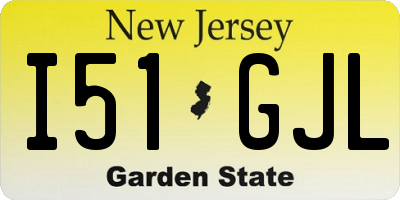 NJ license plate I51GJL