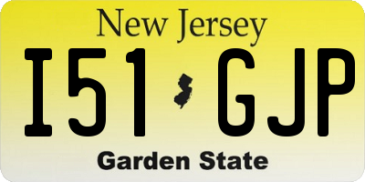 NJ license plate I51GJP