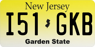 NJ license plate I51GKB