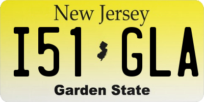 NJ license plate I51GLA