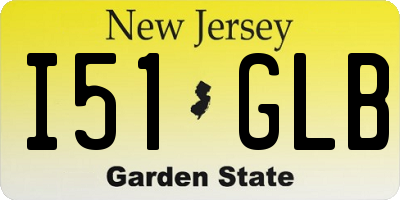 NJ license plate I51GLB