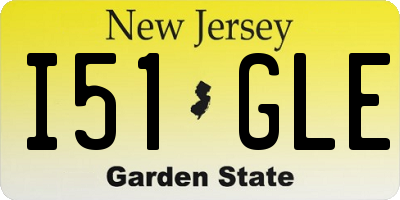 NJ license plate I51GLE