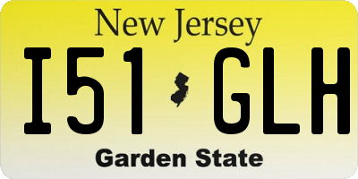 NJ license plate I51GLH
