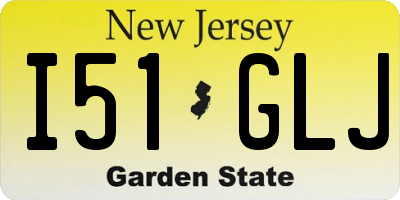 NJ license plate I51GLJ
