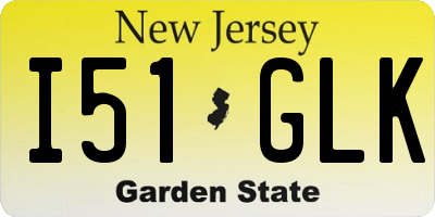NJ license plate I51GLK