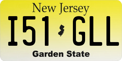 NJ license plate I51GLL