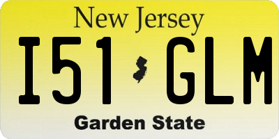 NJ license plate I51GLM