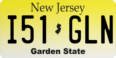 NJ license plate I51GLN