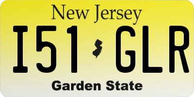 NJ license plate I51GLR