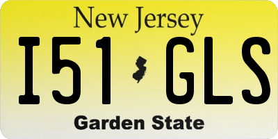 NJ license plate I51GLS
