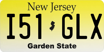 NJ license plate I51GLX
