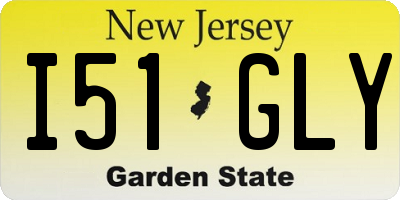 NJ license plate I51GLY