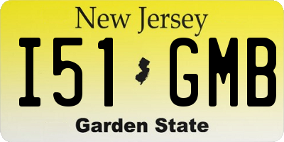 NJ license plate I51GMB