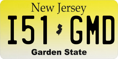 NJ license plate I51GMD