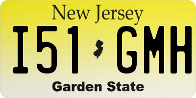 NJ license plate I51GMH