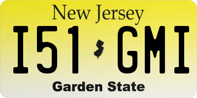 NJ license plate I51GMI