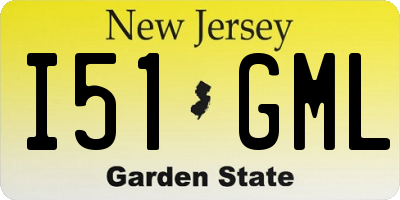 NJ license plate I51GML