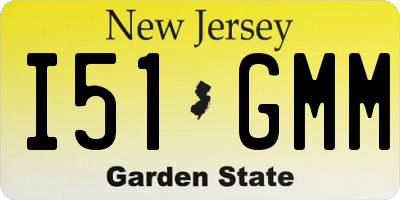 NJ license plate I51GMM
