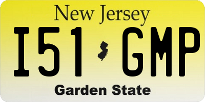 NJ license plate I51GMP